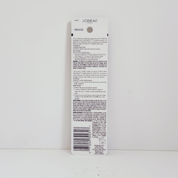 ⭐4/$15 Loreal Paris Brow Stylist Definer Waterproof Eyebrow Pencil Soft Black - Picture 2 of 12